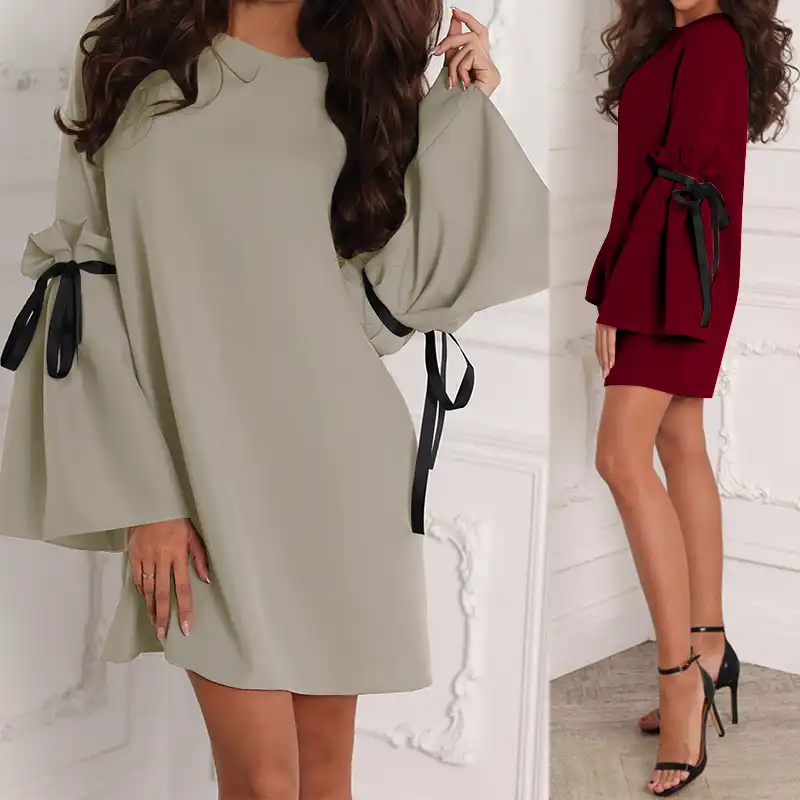 casual bell sleeve dress