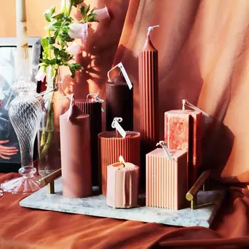 Various acrylic plastic candle molds Classical striped Roman column design shape candle silicone mold Candle making paraffin
Various acrylic plastic candle molds Classical striped Roman column design shape candle silicone mold Candle making paraffin