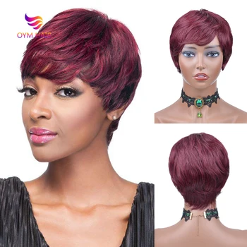Short Pixie Cut Wig Straight Hair Wigs With Bangs Peruvian Remy Human Hair Wigs For Women Full Wig Human Hair
Short Pixie Cut Wig Straight Hair Wigs With Bangs Peruvian Remy Human Hair Wigs For Women Full Wig Human Hair