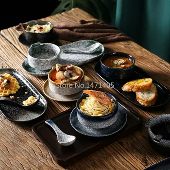 Japanese Breakfast Bowls and Dishes for One Person Set Ceramic Binaural Cup Steamed Eggs Dinner Plate Dessert Bowl Tableware 
Japanese Breakfast Bowls and Dishes for One Person Set Ceramic Binaural Cup Steamed Eggs Dinner Plate Dessert Bowl Tableware