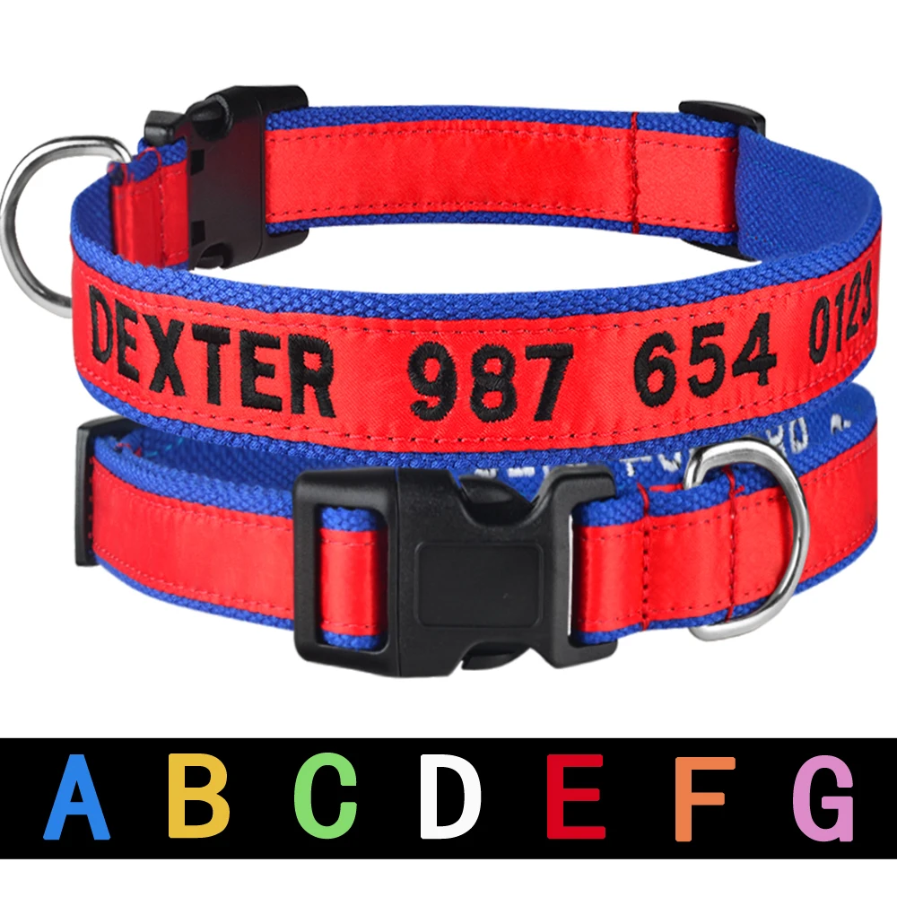 Embroidered Customized Nylon Dog Collars Personalized Puppy ID Name Collar for Small Medium Large Dogs Adjustable Pet Collar
Embroidered Customized Nylon Dog Collars Personalized Puppy ID Name Collar for Small Medium Large Dogs Adjustable Pet Collar