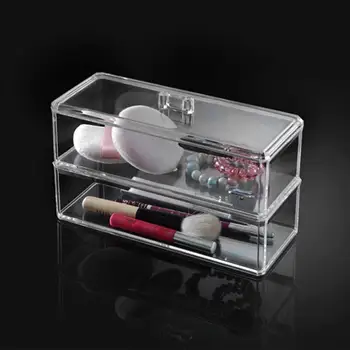 Dustproof Makeup Brush Box Cosmetic Box Double Layer Transparent Storage Box with Lid
Dustproof Makeup Brush Box Cosmetic Box Double Layer Transparent Storage Box with Lid