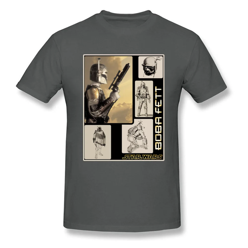 Star Wars Boba Fett Detailed Family Male T-shirts Crew Neck Short Sleeve 100% Cotton Fabric Tops T Shirt Geek Tee-Shirts Boba Fett Detailed carbon