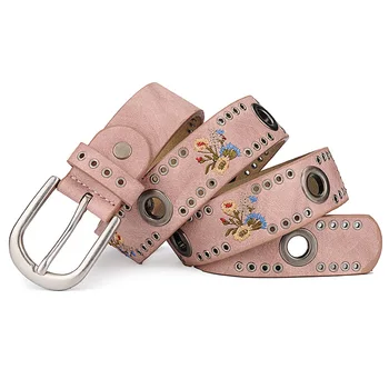New Fashion Women Belt Genuine Leather Punk Embroidery Pin Buckle Jeans Decorative Belt Chain Luxury Brand Belts for Women
New Fashion Women Belt Genuine Leather Punk Embroidery Pin Buckle Jeans Decorative Belt Chain Luxury Brand Belts for Women