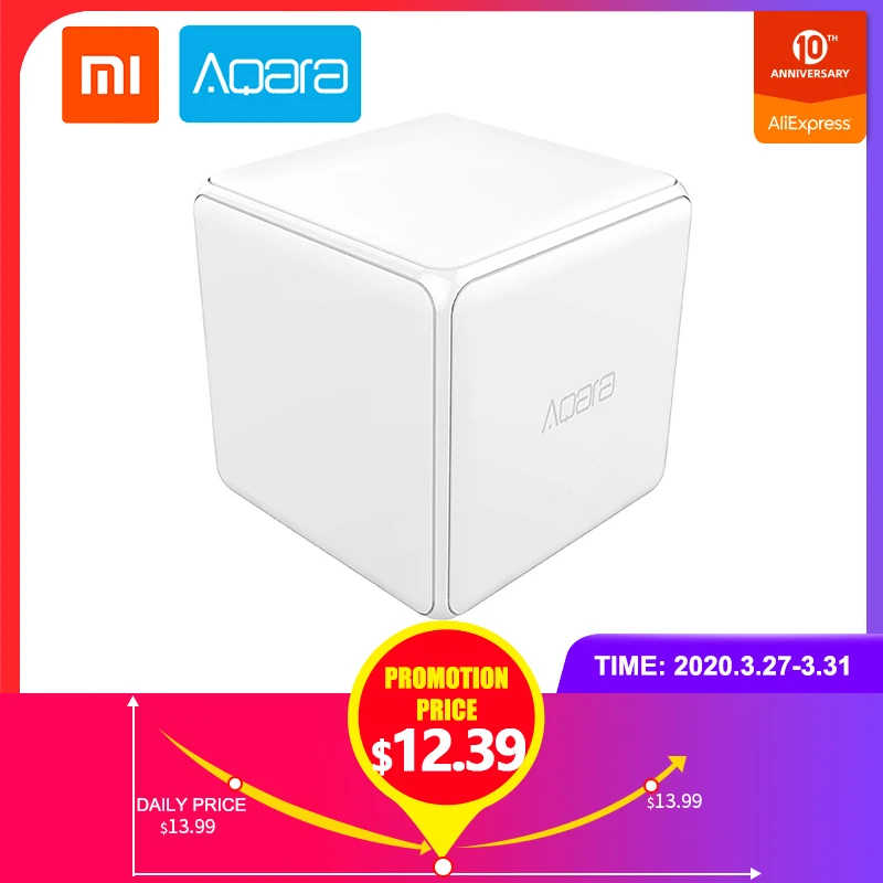 Xiaomi Mi Aqara Original Magic Cube Controller Zigbee Version Controlled Six Actions Smart Home Device Work with Mijia Home App
Xiaomi Mi Aqara Original Magic Cube Controller Zigbee Version Controlled Six Actions Smart Home Device Work with Mijia Home App