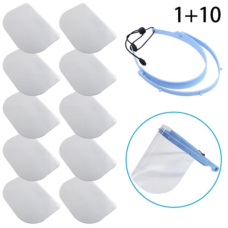 Safety Face Shield Detachable With 10 Plastic Clear Protective Visor Anti-Fog Face Shield Dental Face Mask Oral Face Mask
Safety Face Shield Detachable With 10 Plastic Clear Protective Visor Anti-Fog Face Shield Dental Face Mask Oral Face Mask
