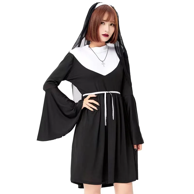 Black Women Halloween Priestess Nun Costumes Female Missionary Choir Cosplay Carnival Purim Parade Role Playing Show Party Dress
Black Women Halloween Priestess Nun Costumes Female Missionary Choir Cosplay Carnival Purim Parade Role Playing Show Party Dress