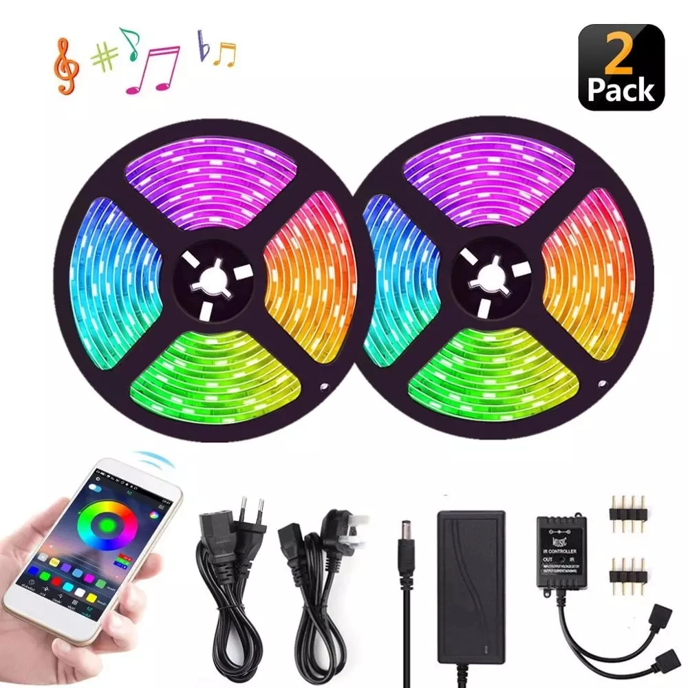 Multifuntion LED 5050 RGB Strip Light 10M(32.8Ft) UL 12V Adapter Flexible Music Smart Tape Lights With Phone APP Controller 
Multifuntion LED 5050 RGB Strip Light 10M(32.8Ft) UL 12V Adapter Flexible Music Smart Tape Lights With Phone APP Controller
