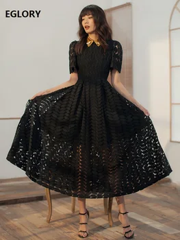 Black Lace Elegant Dress 2020 Summer High Quality Women Color Block Turn-down Collar Allover Lace Crochet Short Sleeve Dress XXL
Black Lace Elegant Dress 2020 Summer High Quality Women Color Block Turn-down Collar Allover Lace Crochet Short Sleeve Dress XXL