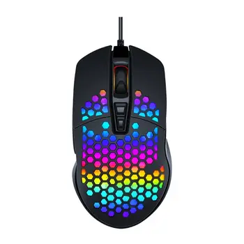 Lightweight Wired Gaming Mouse Hollow Honeycomb Pattern Game Mice with RGB Colorful Light Effect for Game Lovers
Lightweight Wired Gaming Mouse Hollow Honeycomb Pattern Game Mice with RGB Colorful Light Effect for Game Lovers