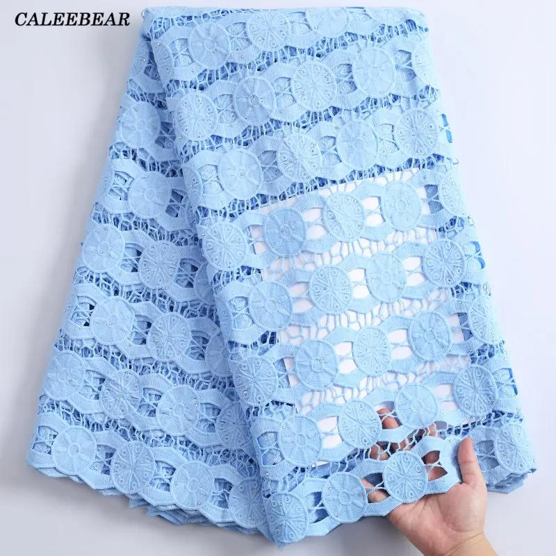 Небесно-голубой Африканский шнур кружевная ткань 2021 высококачественный гипюр шнур кружево водорастворимое хлопковое кружево для свадебного платья S2236
Небесно-голубой Африканский шнур кружевная ткань 2021 высококачественный гипюр шнур кружево водорастворимое хлопковое кружево для свадебного платья S2236