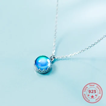 2020 New S925 Sterling Silver Necklace Gradient Aurora Blue Round Pendant Small Fresh Simple Style Exquisite Gift For Girlfriend
2020 New S925 Sterling Silver Necklace Gradient Aurora Blue Round Pendant Small Fresh Simple Style Exquisite Gift For Girlfriend