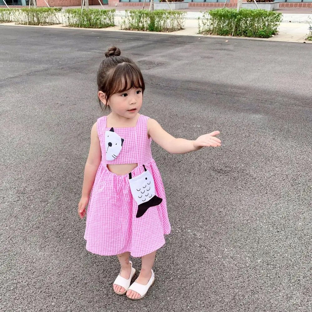 kids summer girls dress baby girls clothes Pink Plaid Pattern Stereo Doll Cat Fashion Dress Leaky Tummy Cute Sleeveless Dress
kids summer girls dress baby girls clothes Pink Plaid Pattern Stereo Doll Cat Fashion Dress Leaky Tummy Cute Sleeveless Dress