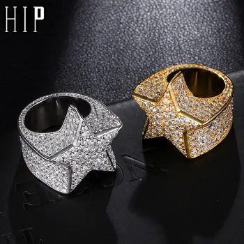 Hip Hop Iced Out Super Five Star Rings Micro Paved CZ Stone Gold Silver Color Cubic Zirconia For Men/Women Charm Jewelry
Hip Hop Iced Out Super Five Star Rings Micro Paved CZ Stone Gold Silver Color Cubic Zirconia For Men/Women Charm Jewelry