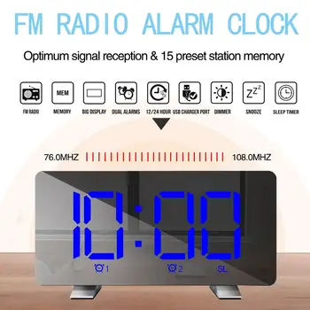LED Digital Display USB12/24 Hours Dual Modes Snooze Alarm Clock with FM Radio Smart Digital Alarm Clock LED Night Kids Bedroom
LED Digital Display USB12/24 Hours Dual Modes Snooze Alarm Clock with FM Radio Smart Digital Alarm Clock LED Night Kids Bedroom
