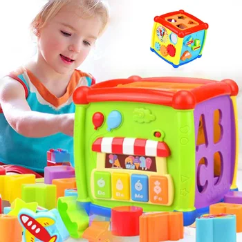 Baby Toy Multifunctional Musical Box Toy Electronic Music Children Gift Gear Clock Geometric Blocks Sorting Educational Toys
Baby Toy Multifunctional Musical Box Toy Electronic Music Children Gift Gear Clock Geometric Blocks Sorting Educational Toys