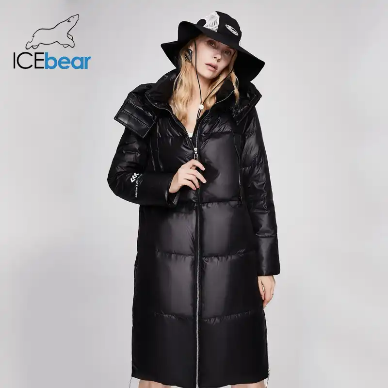 ICEbear 2021 пуховик женская зимняя длинная толстая новая теплая куртка с капюшоном