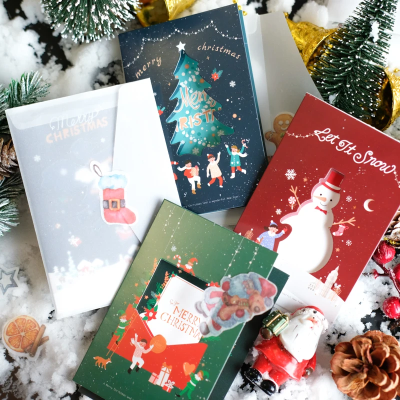 Cartoon Christmas Card paper Envelope with Message Card Greeting card Letter Stationary Storage Paper back to school Gift
Cartoon Christmas Card paper Envelope with Message Card Greeting card Letter Stationary Storage Paper back to school Gift