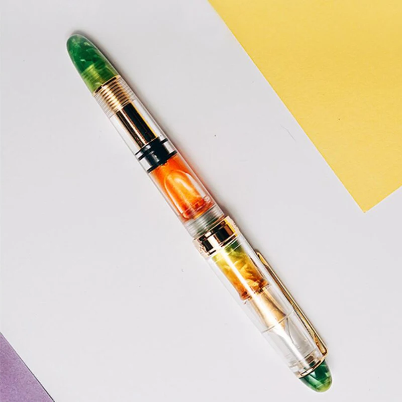 LORELEI Resin Transparent Piston Fountain Pen with Golden Clip, Quality Iridium EF/F 0.38/0.5mm Ink Pen Gift for Business Office
LORELEI Resin Transparent Piston Fountain Pen with Golden Clip, Quality Iridium EF/F 0.38/0.5mm Ink Pen Gift for Business Office