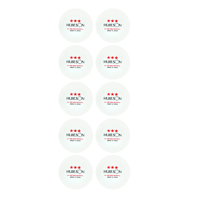 Description Picture 3 of itemHuieson 10Pcs/Pack English New Material Table Tennis Balls 3 Star 2.8g 40+mm New ABS Plastic Ball For Ping Pong Training
