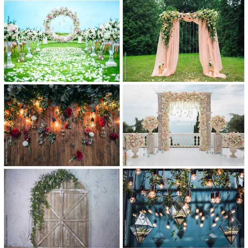 Vinyl Custommade Wedding Photography Backdrops Flower Wall Forest Danquet Theme Photo Background Studio Props 21126 HL-05 | Электроника