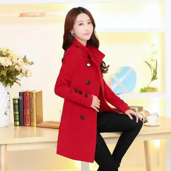 Cotton coat woolen coat female 2019 double-breasted women spring and autumn thin coat Slim Jackets belts slim coats M-3XL black
Cotton coat woolen coat female 2019 double-breasted women spring and autumn thin coat Slim Jackets belts slim coats M-3XL black