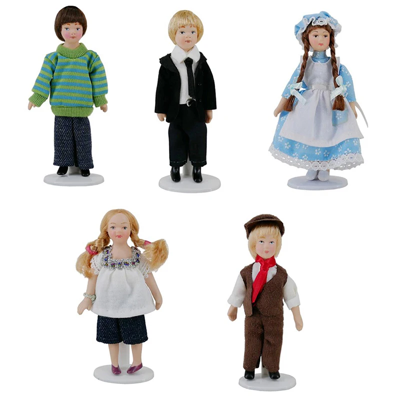 1:12 Кукольный домик красивые миниатюрные фарфоровые куклы модель маленькие милые