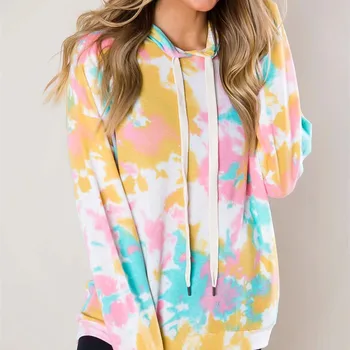 White Tie-dyed Cotton Print Hoodies O Neck Casual lace up Woman Sweatershirt 2020 Summer Outdoor Fashion Female Hoodies tops
White Tie-dyed Cotton Print Hoodies O Neck Casual lace up Woman Sweatershirt 2020 Summer Outdoor Fashion Female Hoodies tops
