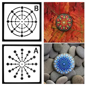 Cheerbows Mandala Dotting Template For Craft Mandala Stencils Hollow Painting Tools Rocks Fabric Stone Wall Art DIY Accessories 
Cheerbows Mandala Dotting Template For Craft Mandala Stencils Hollow Painting Tools Rocks Fabric Stone Wall Art DIY Accessories