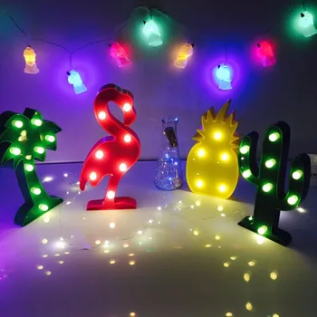 Flamingo Pineapple Cactus Lights Marquee LED Night Lamp Hawaii Hen Party Baby Bedroom Decoration Children's Room Bedside Lam
Flamingo Pineapple Cactus Lights Marquee LED Night Lamp Hawaii Hen Party Baby Bedroom Decoration Children's Room Bedside Lam
