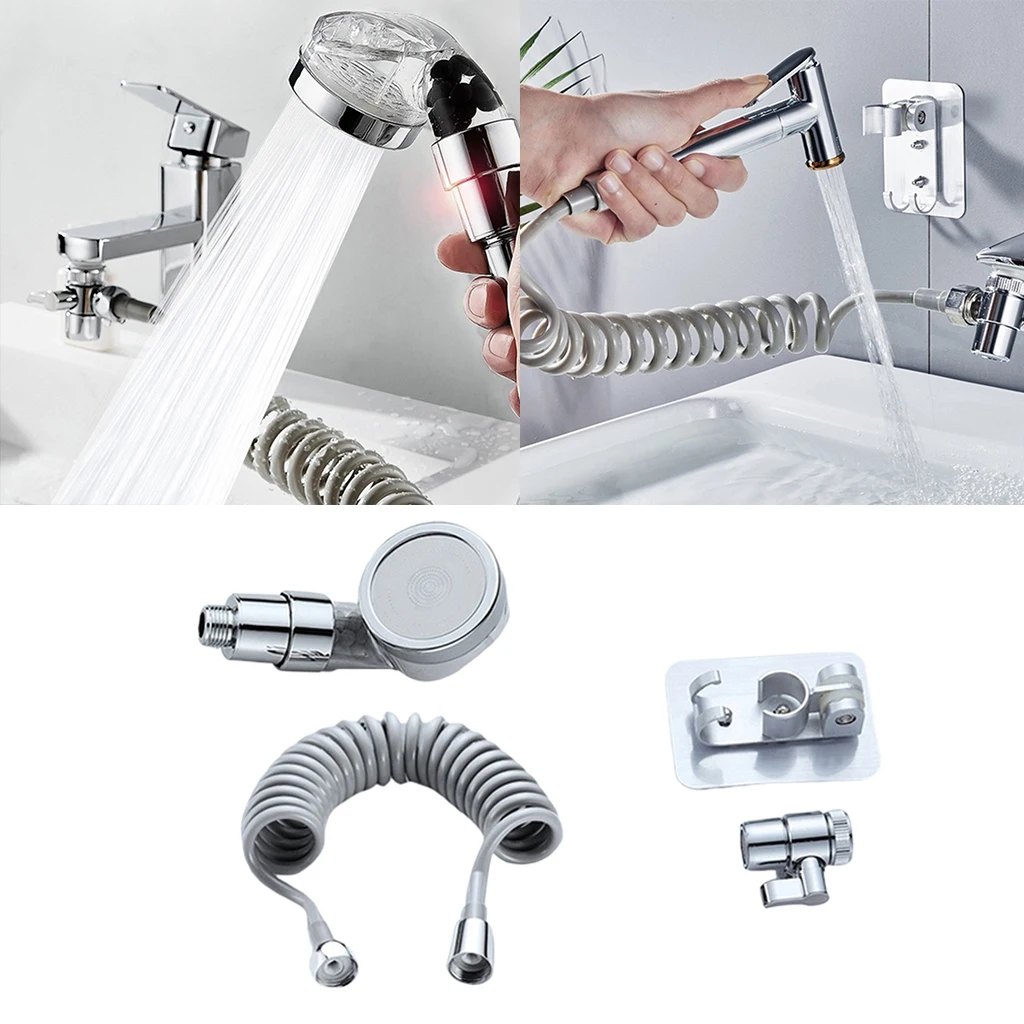 Sink Sprayer Set Include Handheld Shower Head, Faucet Diverter Valve, Hose and Shower Head Holder Bracket 
Sink Sprayer Set Include Handheld Shower Head, Faucet Diverter Valve, Hose and Shower Head Holder Bracket
