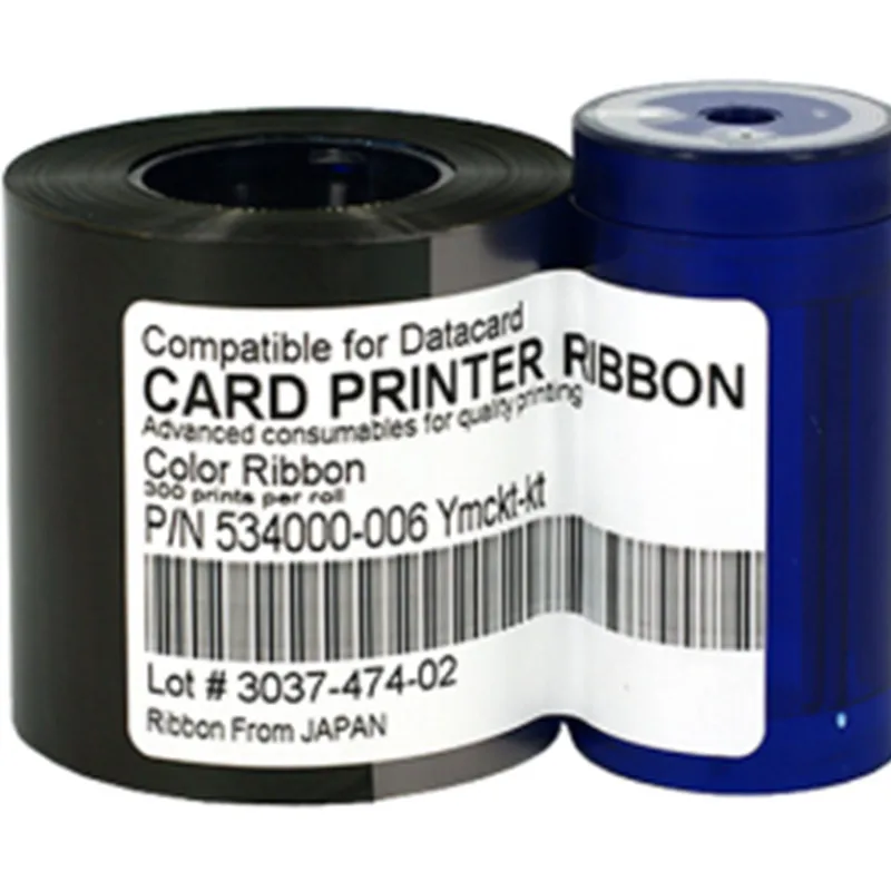 Compatible 534000-006 YMCKTKT Color Ribbon 300 Prints 1 Roll For Use in Datacard SP55 SP55Plus SP75 SP75Plus SD360 Card Printer
Compatible 534000-006 YMCKTKT Color Ribbon 300 Prints 1 Roll For Use in Datacard SP55 SP55Plus SP75 SP75Plus SD360 Card Printer
