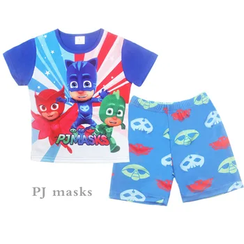 PJ Masks Children's Clothing Home Service Suit Boy Suit Short Sleeve Shorts Anime Figure Model Pattern Printing Movie & TV 
PJ Masks Children's Clothing Home Service Suit Boy Suit Short Sleeve Shorts Anime Figure Model Pattern Printing Movie & TV