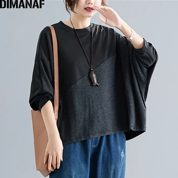 DIMANAF Oversize Women T-Shirts Lady Tops Tees Spring Female Clothes Basic Loose Batwing Sleeve Tunic Shirts Plus Size Black New
DIMANAF Oversize Women T-Shirts Lady Tops Tees Spring Female Clothes Basic Loose Batwing Sleeve Tunic Shirts Plus Size Black New