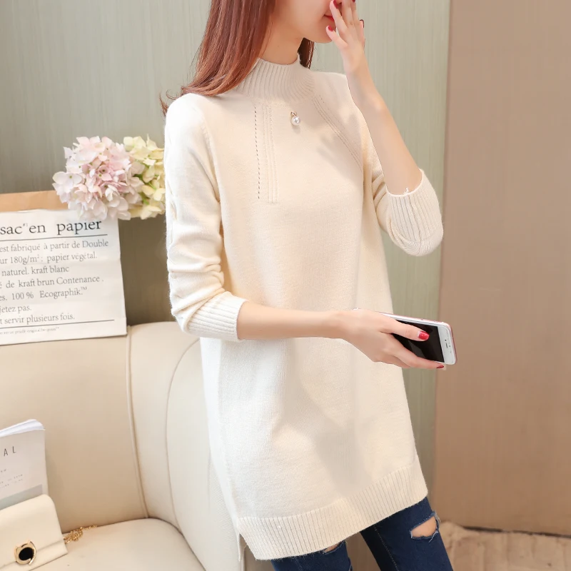 2019 New Large size women's Autumn Winter Medium long pullover sweater women Leisure loose Long sleeve knit sweater S-3XL cc699
2019 New Large size women's Autumn Winter Medium long pullover sweater women Leisure loose Long sleeve knit sweater S-3XL cc699