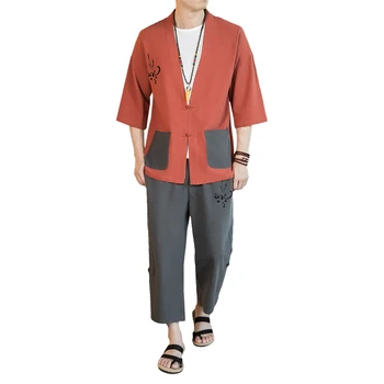 Men's Summer Linen Clothing Linen Shirt +Cropped Pants Sets Thin Large Size Linen Pants Tang Half Sleeve Shirt Set Chinese Style
Men's Summer Linen Clothing Linen Shirt +Cropped Pants Sets Thin Large Size Linen Pants Tang Half Sleeve Shirt Set Chinese Style