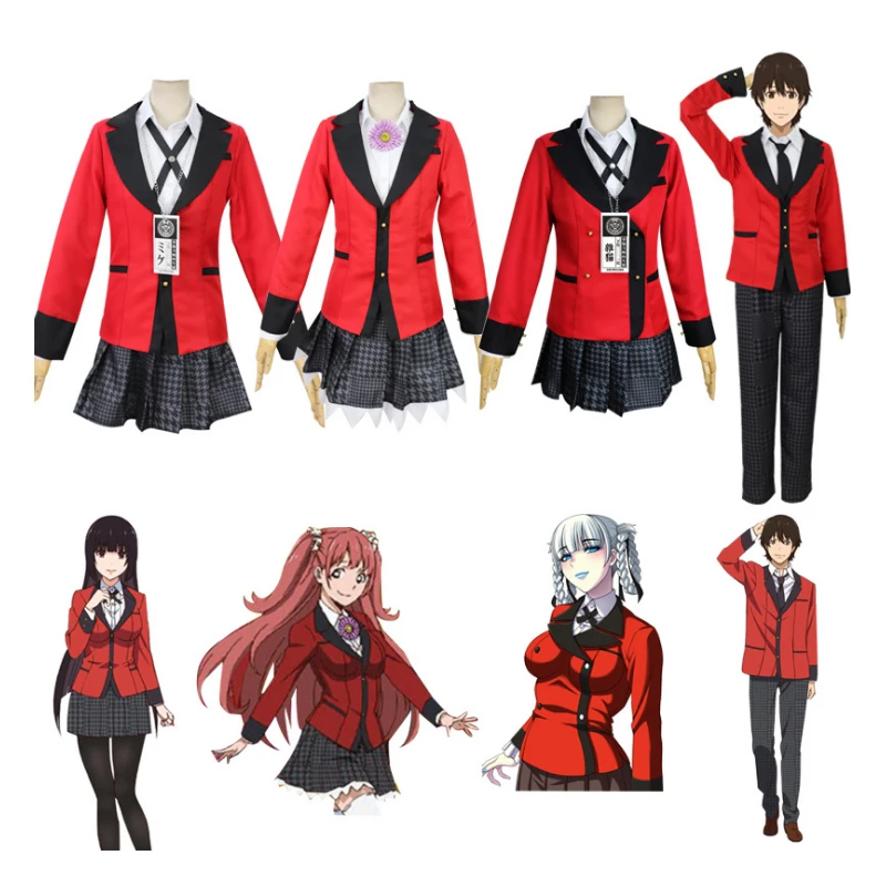 Костюм для косплея аниме Kakegurui юмэко джабами райута сузуи школьная форма мужчин и