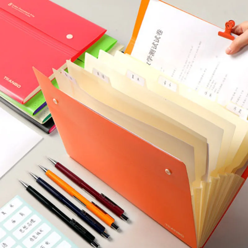 Stationery and plastic multi-layer large capacity 8-layer organ bag Portable student work storage bag file folder
Stationery and plastic multi-layer large capacity 8-layer organ bag Portable student work storage bag file folder