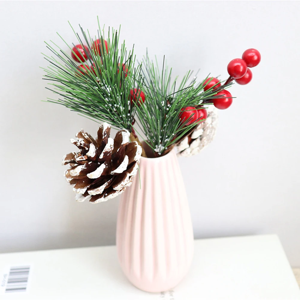 10pcs Artificial Plants Berry Pine Needles Pine Cone Branch for Flower Arrangements Wreaths Holiday Christmas Decorations
10pcs Artificial Plants Berry Pine Needles Pine Cone Branch for Flower Arrangements Wreaths Holiday Christmas Decorations