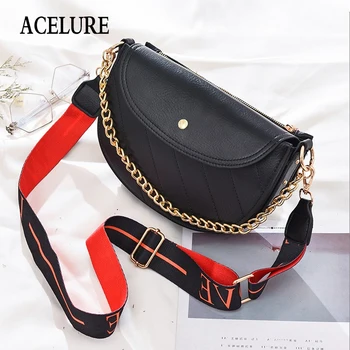 ACELURE Fashion Small PU Leather Flap Shoulder Bags Wide Strap Metal Chain Crossbody Bags Ladies All-match Casual Shopping Purse 
ACELURE Fashion Small PU Leather Flap Shoulder Bags Wide Strap Metal Chain Crossbody Bags Ladies All-match Casual Shopping Purse