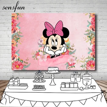 Sensfun Pink Cute Minnie Backdrop Flowers Baby Shower Newborn 1st Birthday Party Backgrounds For Photo Studio Vinyl Polyester 
Sensfun Pink Cute Minnie Backdrop Flowers Baby Shower Newborn 1st Birthday Party Backgrounds For Photo Studio Vinyl Polyester