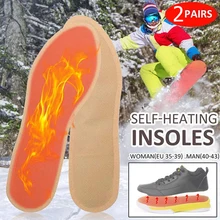 

2 Pairs Self-heating Insoles Winter Heater Warmer Foot Heat Boot Shoes Pad Heated Magnetic Foot Massage Insoles for Women Men