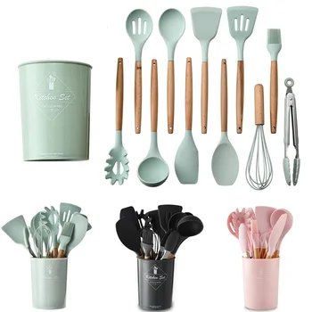 Fashion Silicone Kitchen Cooking Set Kitchenware Cooking Utensils Set Wood Handle Non Stick Baking Tool Set Kitchen Tools
Fashion Silicone Kitchen Cooking Set Kitchenware Cooking Utensils Set Wood Handle Non Stick Baking Tool Set Kitchen Tools