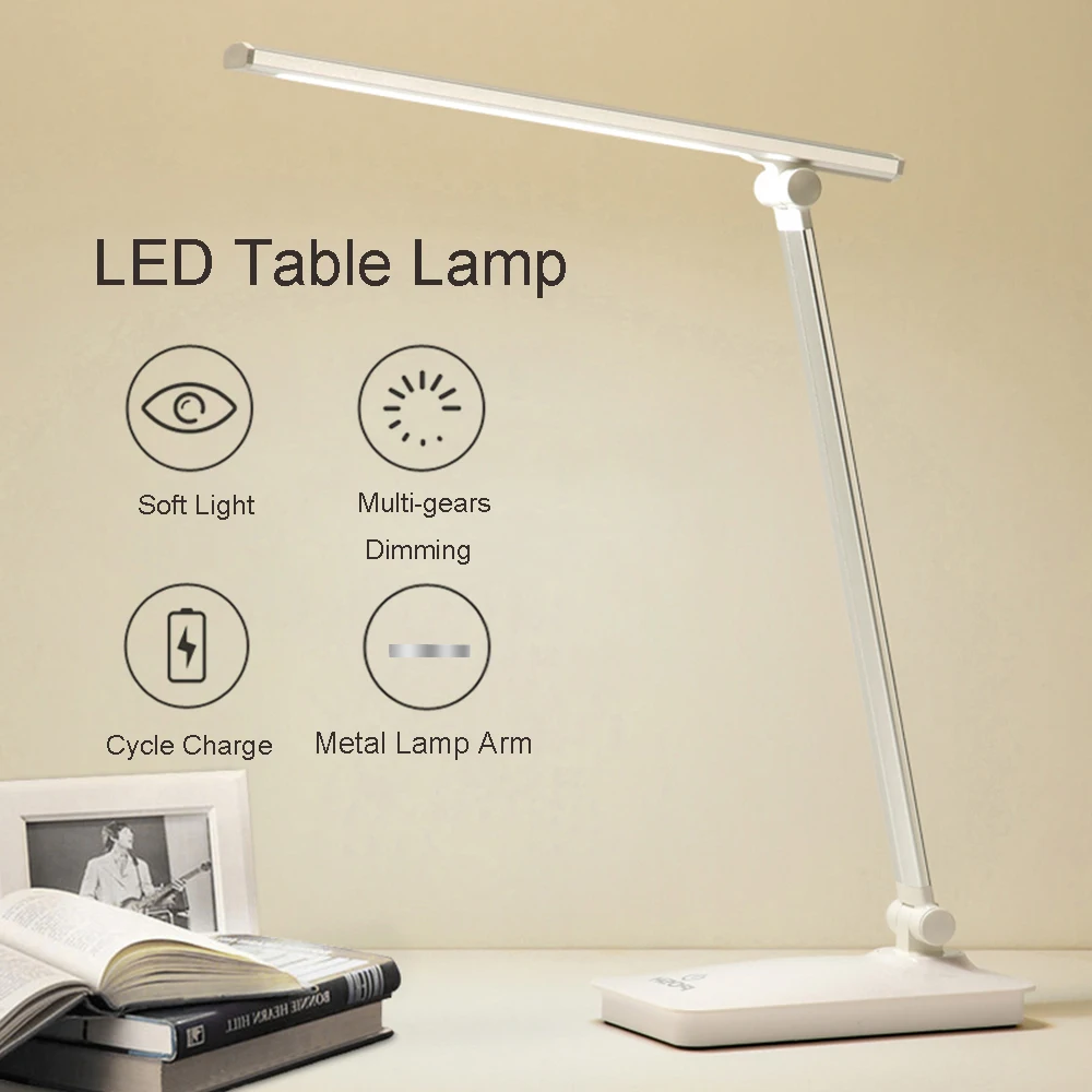 Desk Lamp Dimmable Touch Table Lamp DC 5V Foldable Eye Protection Study Light USB Port Rechargeable Timer Reading Lamp for Home
Desk Lamp Dimmable Touch Table Lamp DC 5V Foldable Eye Protection Study Light USB Port Rechargeable Timer Reading Lamp for Home