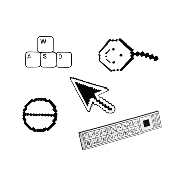 Cursor Enamel Pins White Magnifier Arrow WASD Keybord PS Tool Badge Lapel Pins Computer Programmer Brooches Jewelry Accessories
Cursor Enamel Pins White Magnifier Arrow WASD Keybord PS Tool Badge Lapel Pins Computer Programmer Brooches Jewelry Accessories