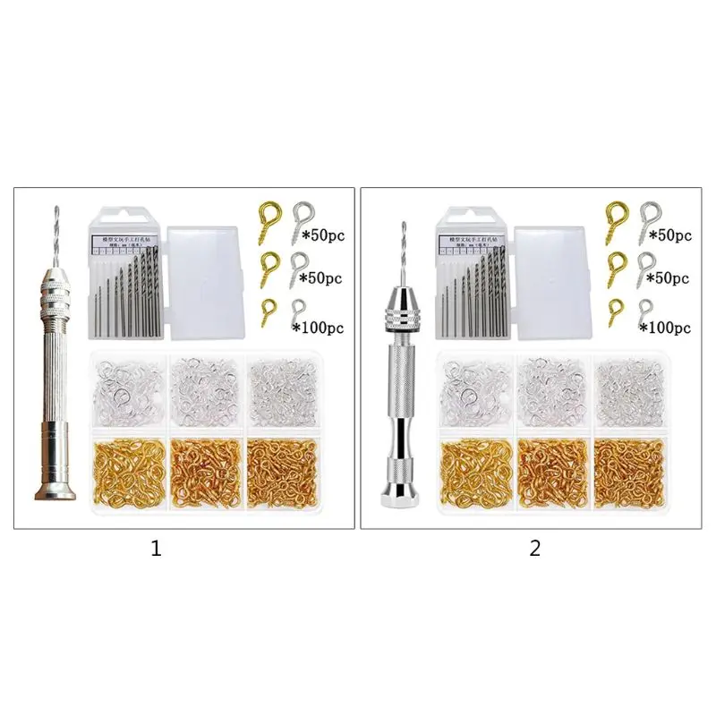1 Set Pin Vise Precision Hand Drill Tools with Twist Drill Bits Screw Eye Pins for Resin Casting Mold Polymer Clay DIY
1 Set Pin Vise Precision Hand Drill Tools with Twist Drill Bits Screw Eye Pins for Resin Casting Mold Polymer Clay DIY