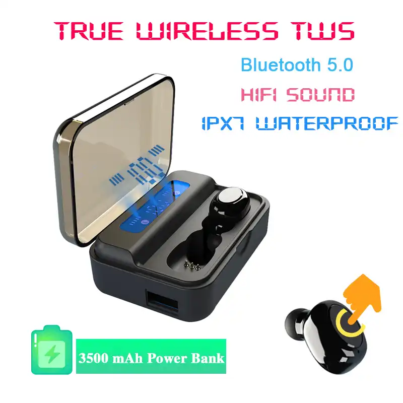 blutooth earphones wireless earbuds with touch control 8d sound