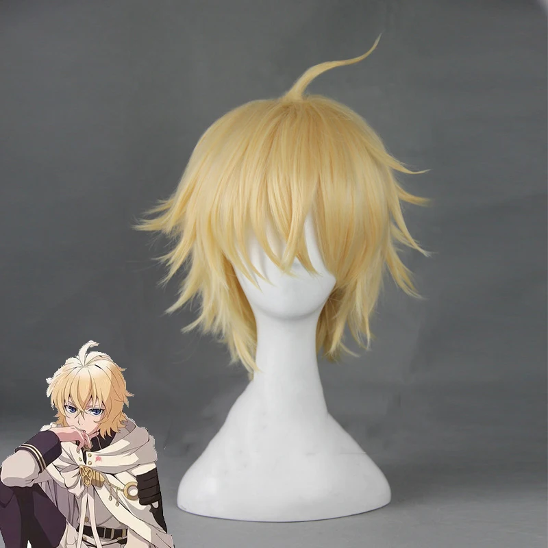 Seraph of the end Mikaela Hyakuya Cosplay Wigs Blonde Short Straight Men Heat Resistant Synthetic Hair Wig Pelucas
Seraph of the end Mikaela Hyakuya Cosplay Wigs Blonde Short Straight Men Heat Resistant Synthetic Hair Wig Pelucas