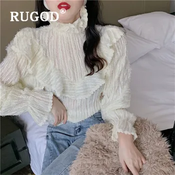 RUGOD elegant women tassel blouse fashion petal collar long flare sleeve ruffle blouse office lady shirt fairy blouse feminino
RUGOD elegant women tassel blouse fashion petal collar long flare sleeve ruffle blouse office lady shirt fairy blouse feminino