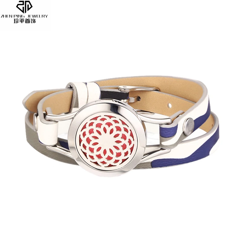 Perfume Locket Stainless Steel Bracelets Aromatherapy Essential Oil Diffuser Magnetic Locket Leather Wrap Bracelet Adjustable
Perfume Locket Stainless Steel Bracelets Aromatherapy Essential Oil Diffuser Magnetic Locket Leather Wrap Bracelet Adjustable